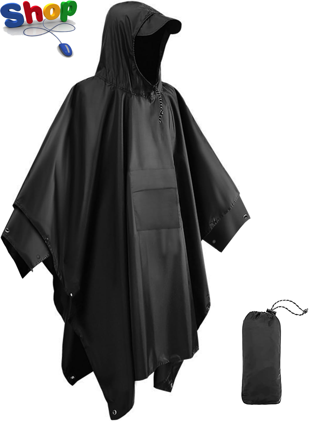 Waterproof Poncho Adult, Reusable Rain Poncho Adult Waterproof Poncho Waterproof