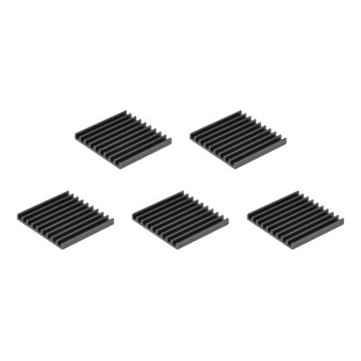 5Stk. Parallele Kerben Kühlkörper für MOS GPU IC Chip 28 x 28 x 3 mm Schwarz
