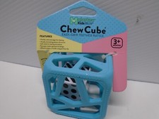 Malarkey Kids Chew Cube Teething 3 Months Blue BPA Free Food Grade Silicone NEW