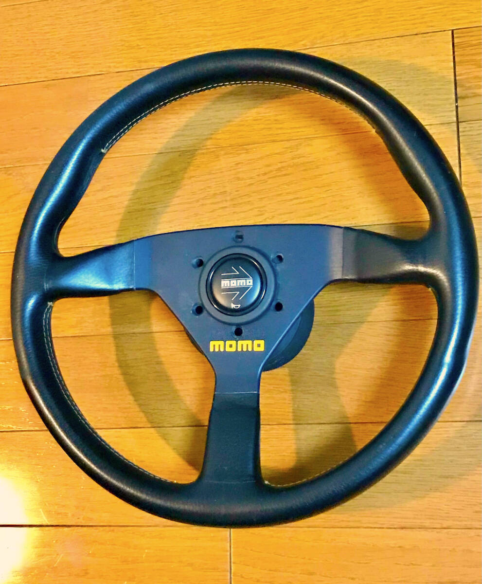 Rare Vintage 1995 MOMO Veloce Racing 34Φ Black Leather