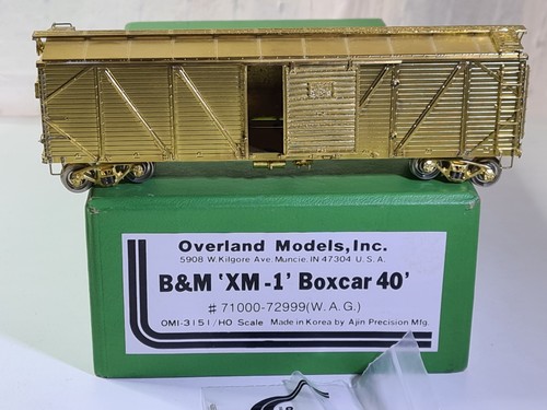 OVERLAND MODELS HO SCALE BRASS B&M XM-1 BOXCAR 40 INC BOX AND FOAM OMI-3151 - Picture 2 of 3