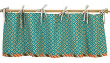 Window Valance Balloon Straight Baby Girl Floral Polka Dot Pink Blue Green Multi