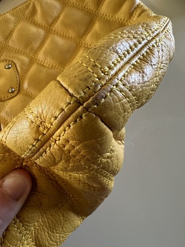 J. CREW JCREW AVERY QUILTED LEATHER HOBO - GOLDEN YELLOW - Picture 6 of 10