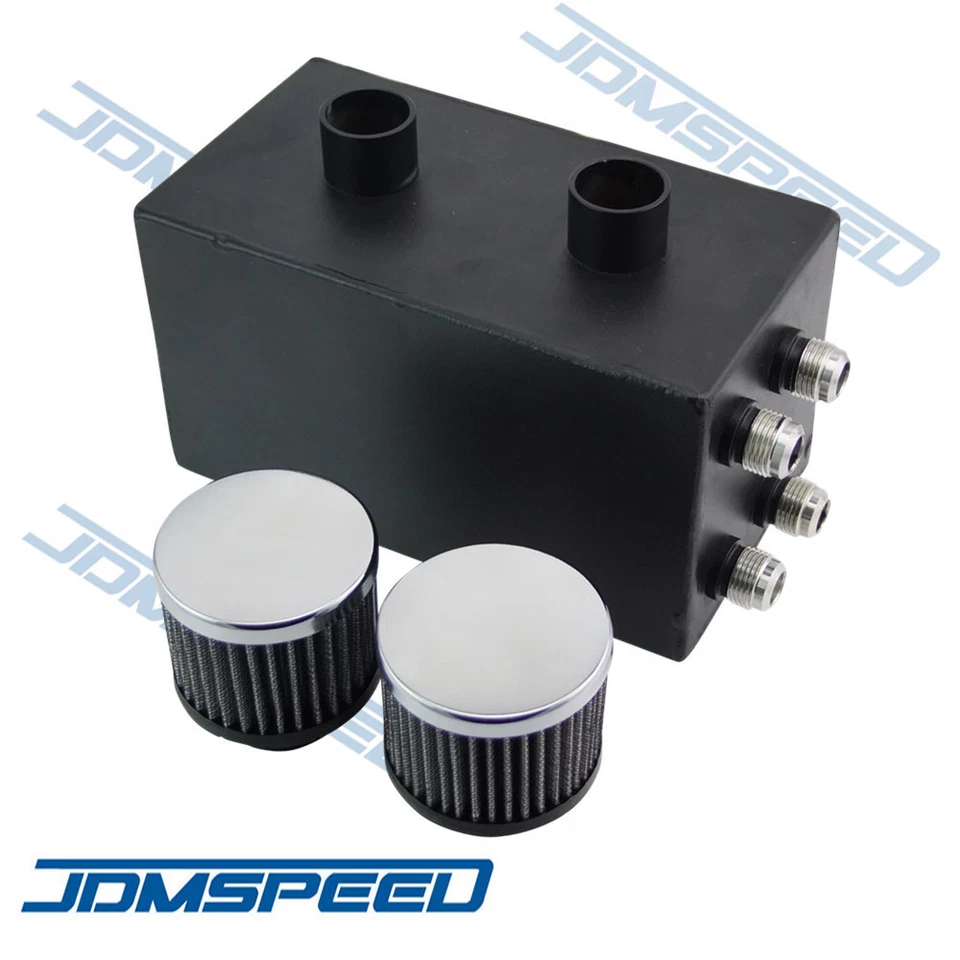 Bote de captura de aceite serie Pro para Honda Civic Acura Integra 4 puertos todo negro -10AN Foto 2 de 4