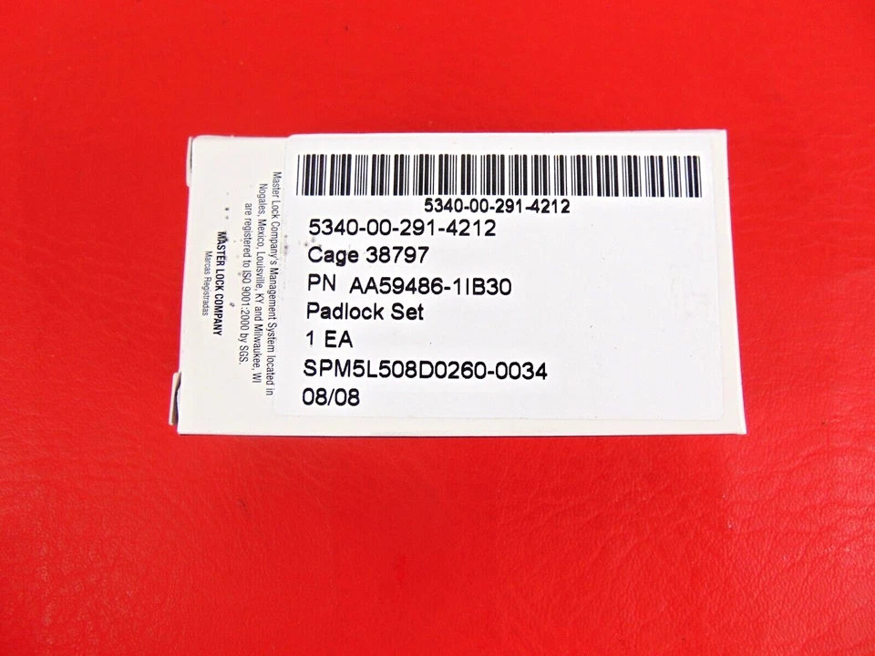 Master Lock 5340-00-291-4212 Wide Laminated Brass Padlock Set of 2 - Image 3 of 4