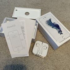 Apple iPhone 6S 64GB White Empty Box Only w/Insert and Wired Earpods