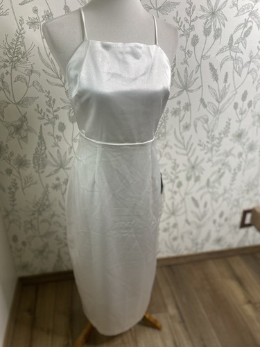 Lulu’s Never Look Back White Backless Bodycon Midi Dress Medium New - 第 3/11 張圖片