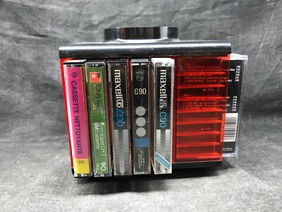 Carrousel à Cassettes WELA JON – Support Rotatif Avec 14 Cassettes Vintage Maxell UD – Occasion