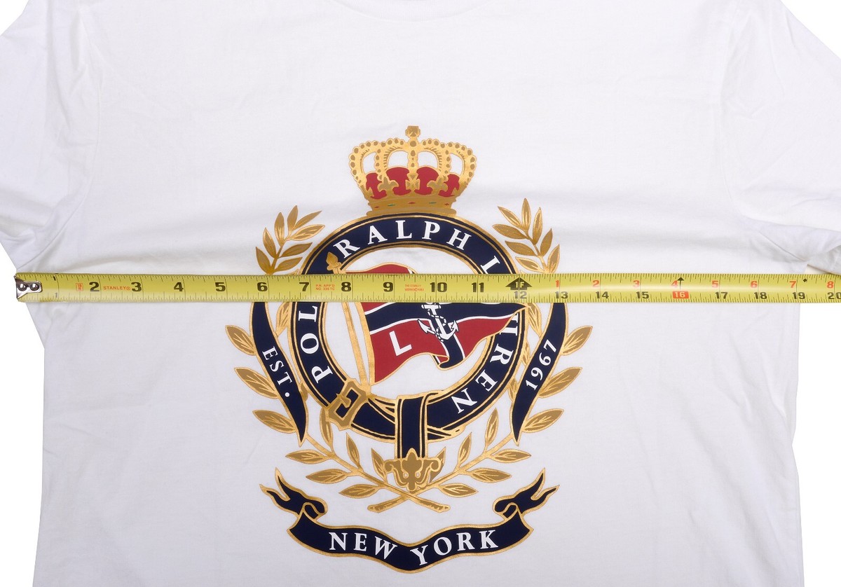 ★人気【POLO RALPH LAUREN】CREST LOGO Tシャツ Polo Ralph Lauren Gold Crest & Crown Wreath Logo T-Shirt