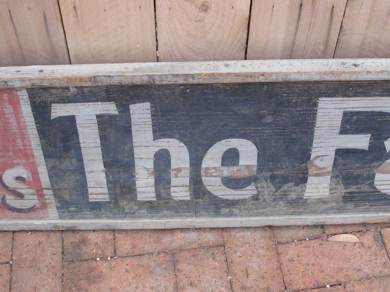 Antique Large Hand Painted Wood General Store Advertising Sign c.1880's