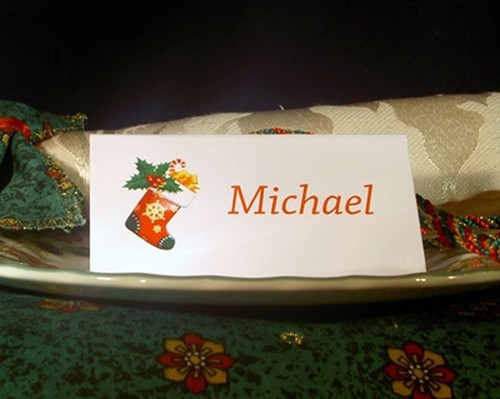 12 Personalised Festive Table Place Name Cards Wedding Office Party Tent Fold - Picture 11 of 13