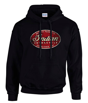 Indian Panhead angels mc motorrad biker Hooded Kapuzenpullover Schwarz -3172-SW.