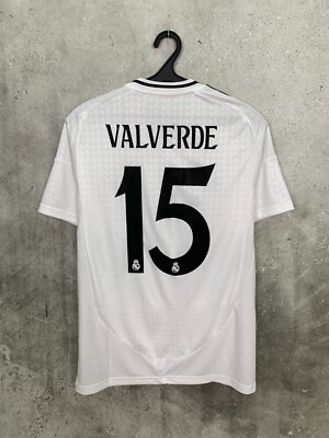 REAL MADRID 2024 2025 HOME FOOTBALL SHIRT #15 VALVERDE
