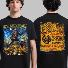 Iron Maiden London England Run For Your Lives World Tour 2025 Exclusive Tee