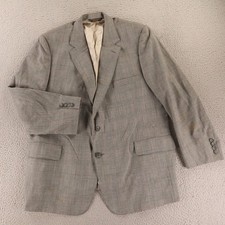 VTG Brooks Brothers Jacket 44S L Gray Prince of Wales Check 100 Wool Glen Plaid