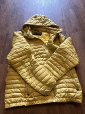 Mens yellow Legender's  DAKOTA Mountain Legends hooded puffer jacket Xl Vgc