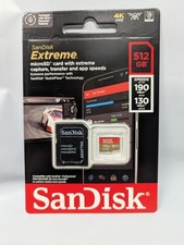 SanDisk Extreme 512GB 190MB/S Class 10 Micro SD MicroSDXC U3 Memory Card SEALED