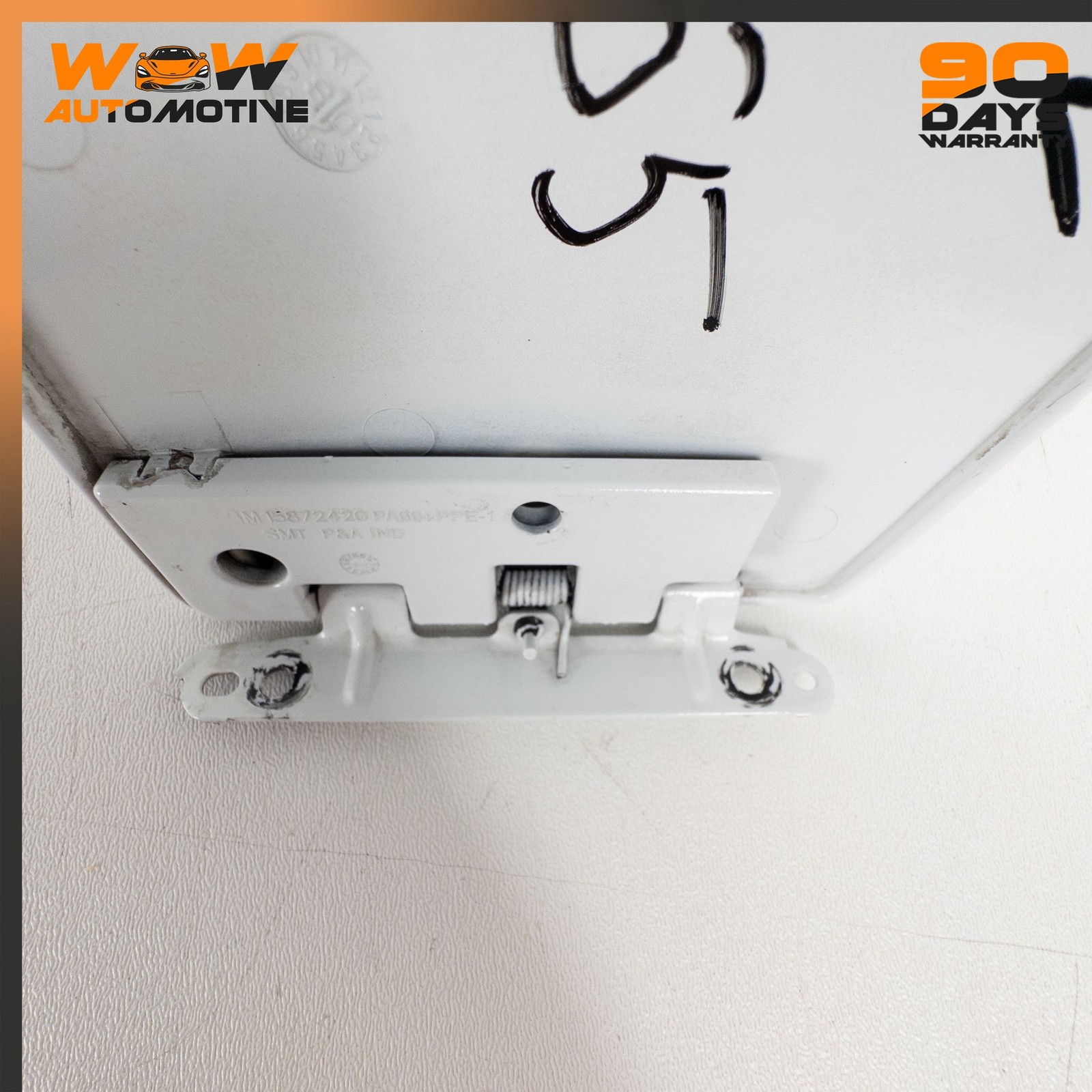 08-13 CHEVROLET CORVETTE C6 FUEL DOOR LID GAS TANK COVER WHITE 20978682 OEM
