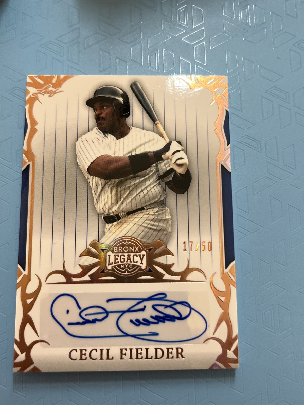 2023 Leaf A Bronx Legacy Bronze Holofoil /50 Cecil Fielder #BA-CF1 Auto g9n