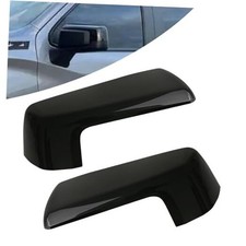 Outside Mirror Covers Compatible with Chevy Silverado 1500 Glossy Black -Pair