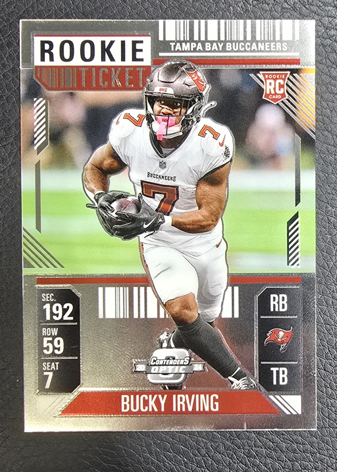 2024 Contenders Optic Rookie Ticket Bucky Irving #67 RC Card Tampa Bay Bucs
