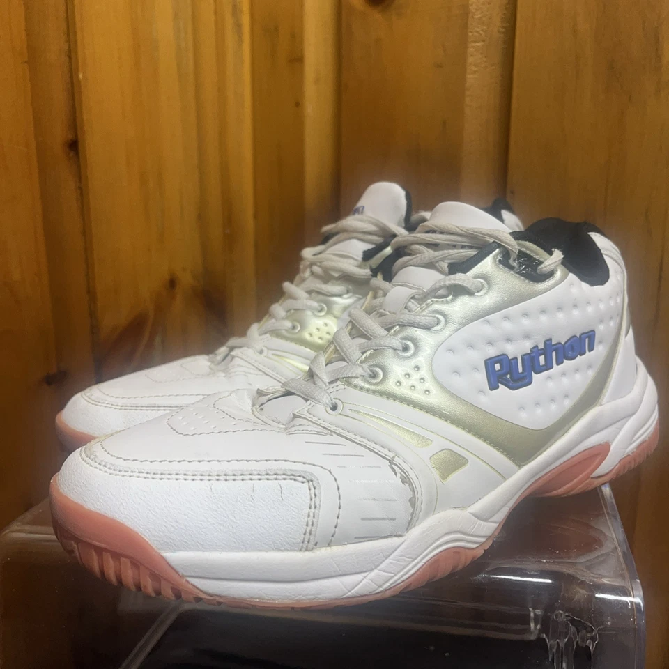 Python Deluxe Indoor Mid Racquetball Shoes Men’s Size 10 White PY722M - Image 2 of 4