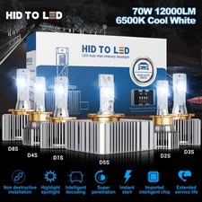 2x D1R D1S D2S D3S LED Bulb White Canbus Headlight Kit 6500K High Low Beam Lamp