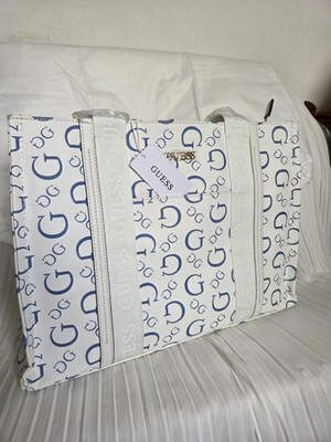 GUESS Shopper White Duncan Shopper Tasche Logo  NEU & ORGINAL