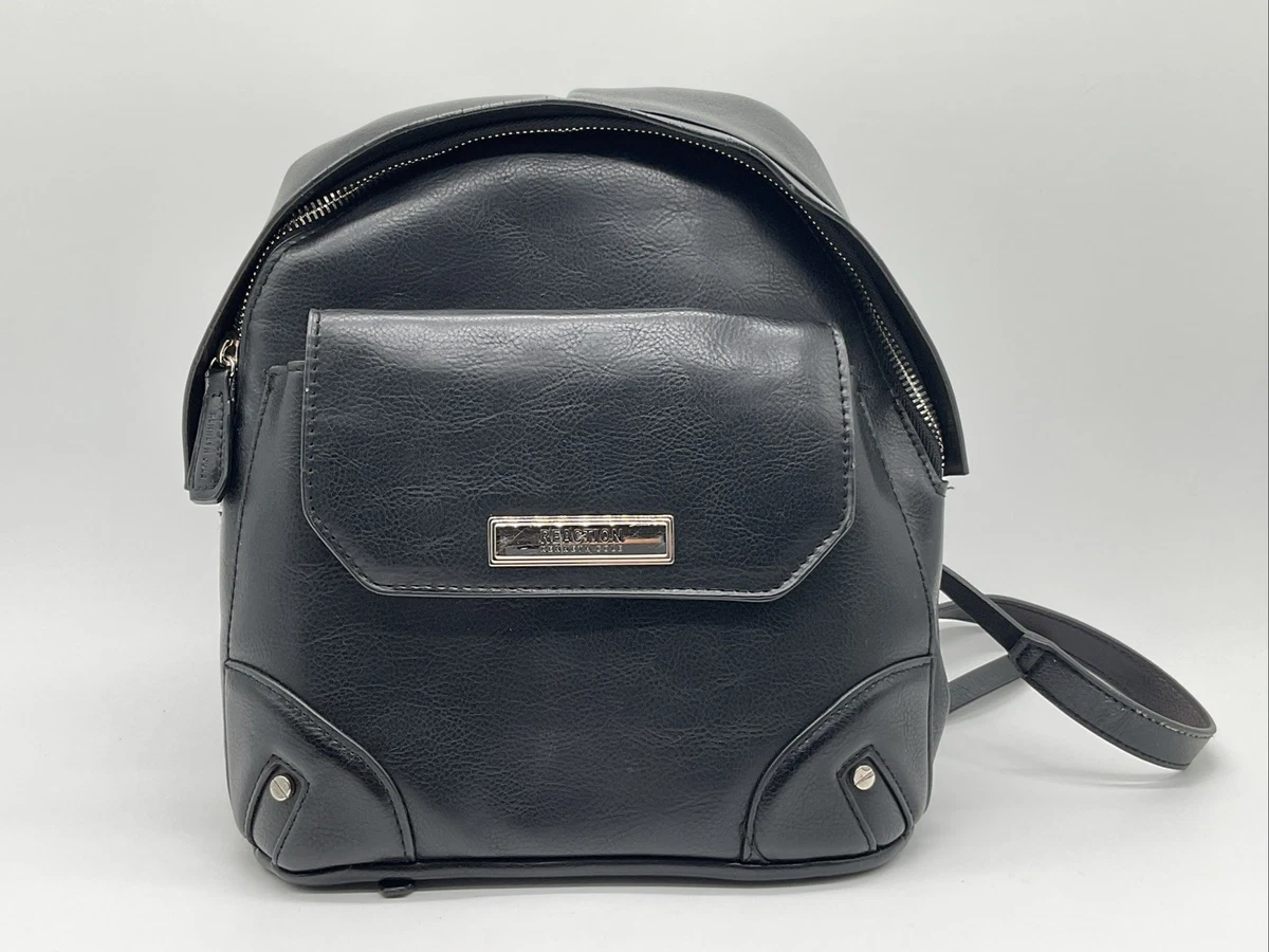 Kenneth Cole Reaction Faux Leather Tanner Bucket Bag Backpack Black Gold NWT Kenneth Cole Reaction Small Backpacks for Women for sale | eBay main image 3