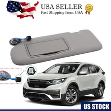 For Honda CR-V CRV 2017-2022 Left Driver Side Gray Sun Visor With Mirror Light