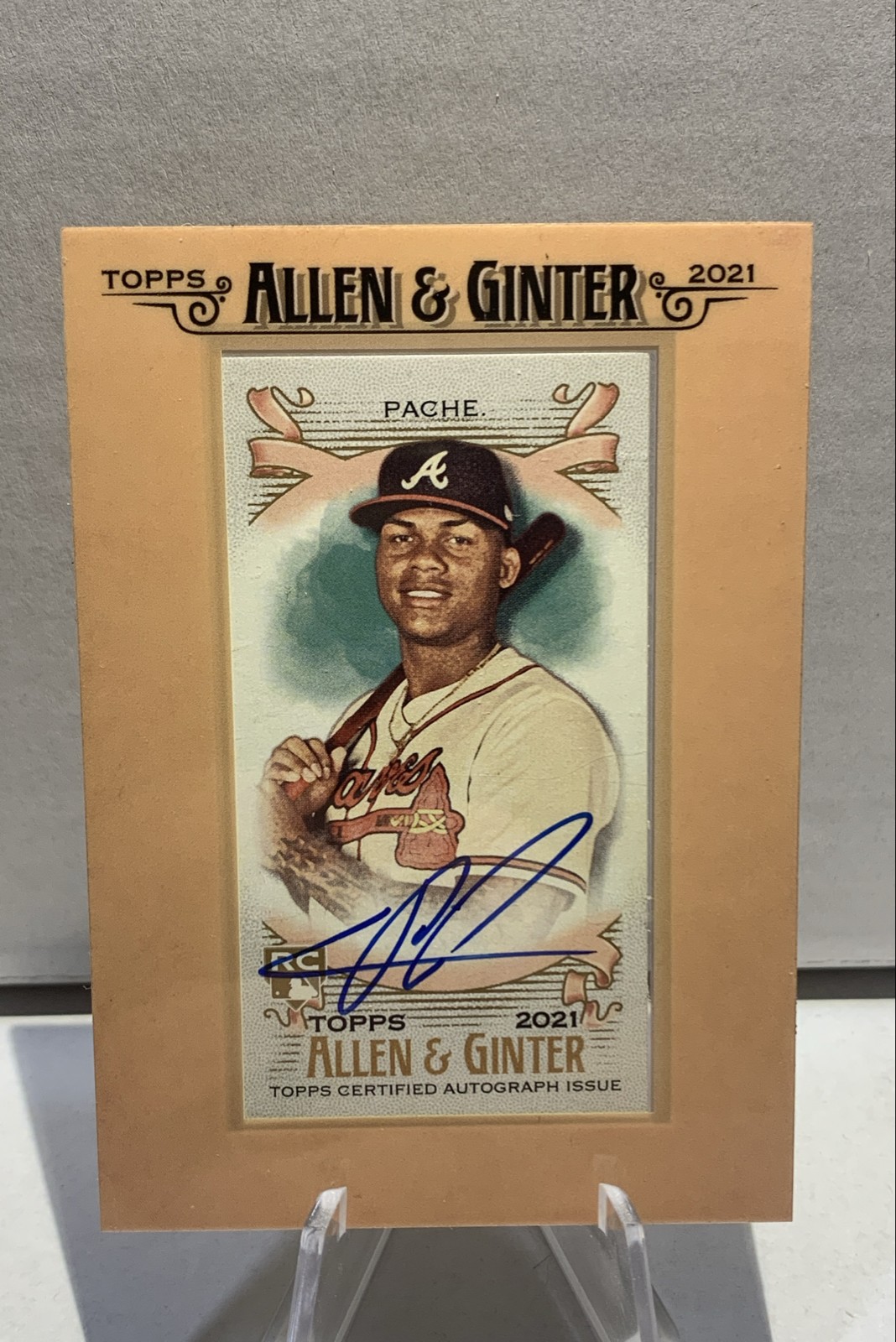 2021 Topps Allen & Ginter Framed Mini Autographs Cristian Pache #FMA-CP (AU, RC)