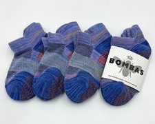 4 pairs Bombas Women's Lightweight Gripper Ankle Socks Dance Size S 4-7.5 Purple