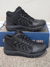 Size 9 Men's Bates Rush Shield Mid Top Dryguard Black Lace Up Athletic Shoes