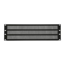 Royal Racks 3U Vented Rack Panel 19" Black Steel Cover Plate