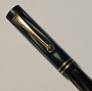 Vintage 1930s George Parker Fountain Pen True Blue Lucky Curve Parts Repair