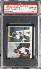 1984 ALL-STAR GAME PROGRAM INSERTS-HAND CUT GORMAN THOMAS/JIM RICE PSA 10