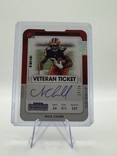 2021 Panini Contenders Nick Chubb Veteran  Ticket Auto 23/24  #VT-NCH