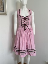 Fuchs Pink Gingham Dirndl Dress Women s Size 34 Traditional German Oktoberfest