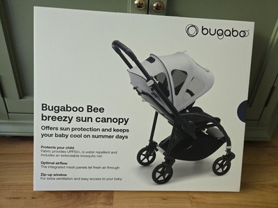 Brandneu Bugaboo Bee5 ausziehbares luftiges Sonnendach Haube passt Bee3 Bee6 blau