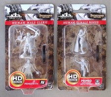 Pathfinder Battles Miniatures HD Minis Human Female Rogue Male Cleric Figurines