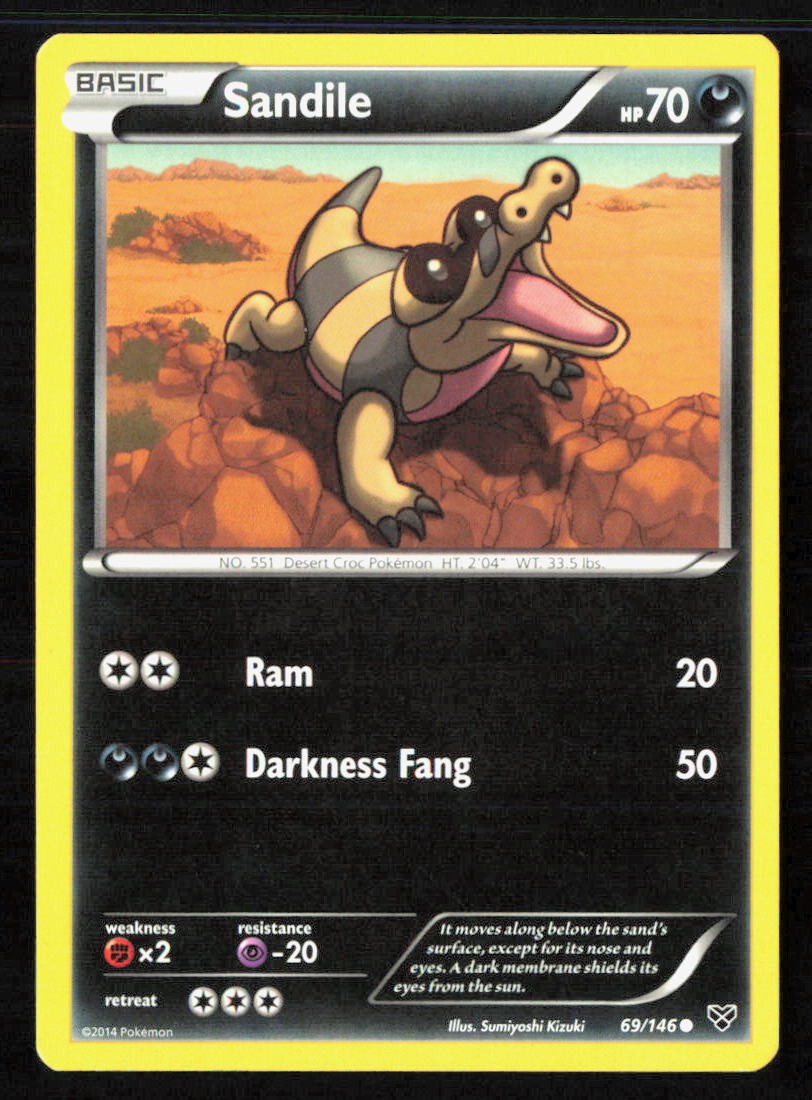 Sandile XY Base Set 69/146 Common 2014 Darkness Sumiyoshi Kizuki LP