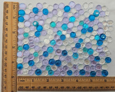 200 Small Handcrafted Dichroic Glass Cabochons/Lot/Jewelry Making/90 COE