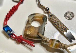 Bulldog EDC SFK Resin with White Glow Center -Hobo Nickel - Bead - Prybar - Lot