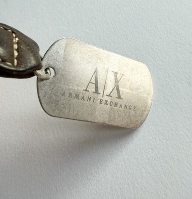 Old Very Worn Leather Armani Exchange Key Chain Keychain PLEASE