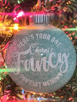 Handmade Fancy Don't Let Me Down Christmas Ornament Shatterproof Disc Reba