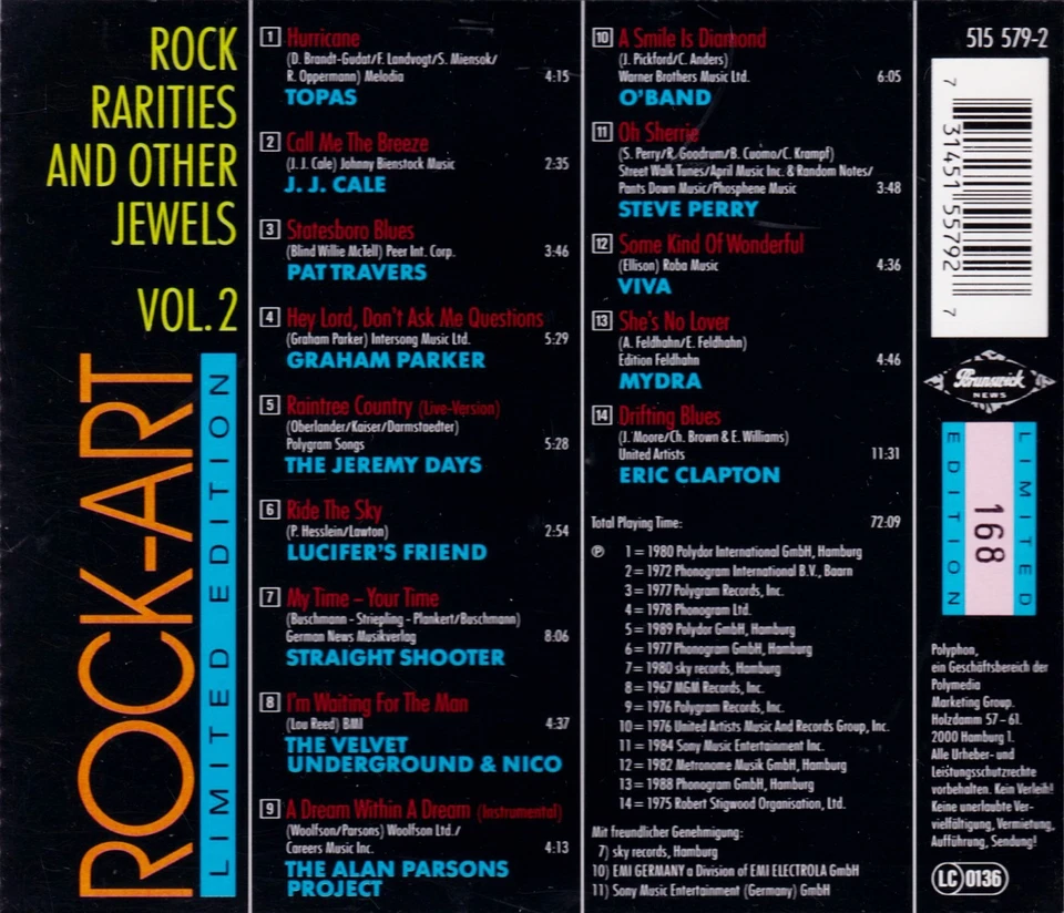 VARIOUS - Rock-Art • Rock Rarities And Other Jewels Vol. 2 [CD] neuwertig - Bild 2 von 2