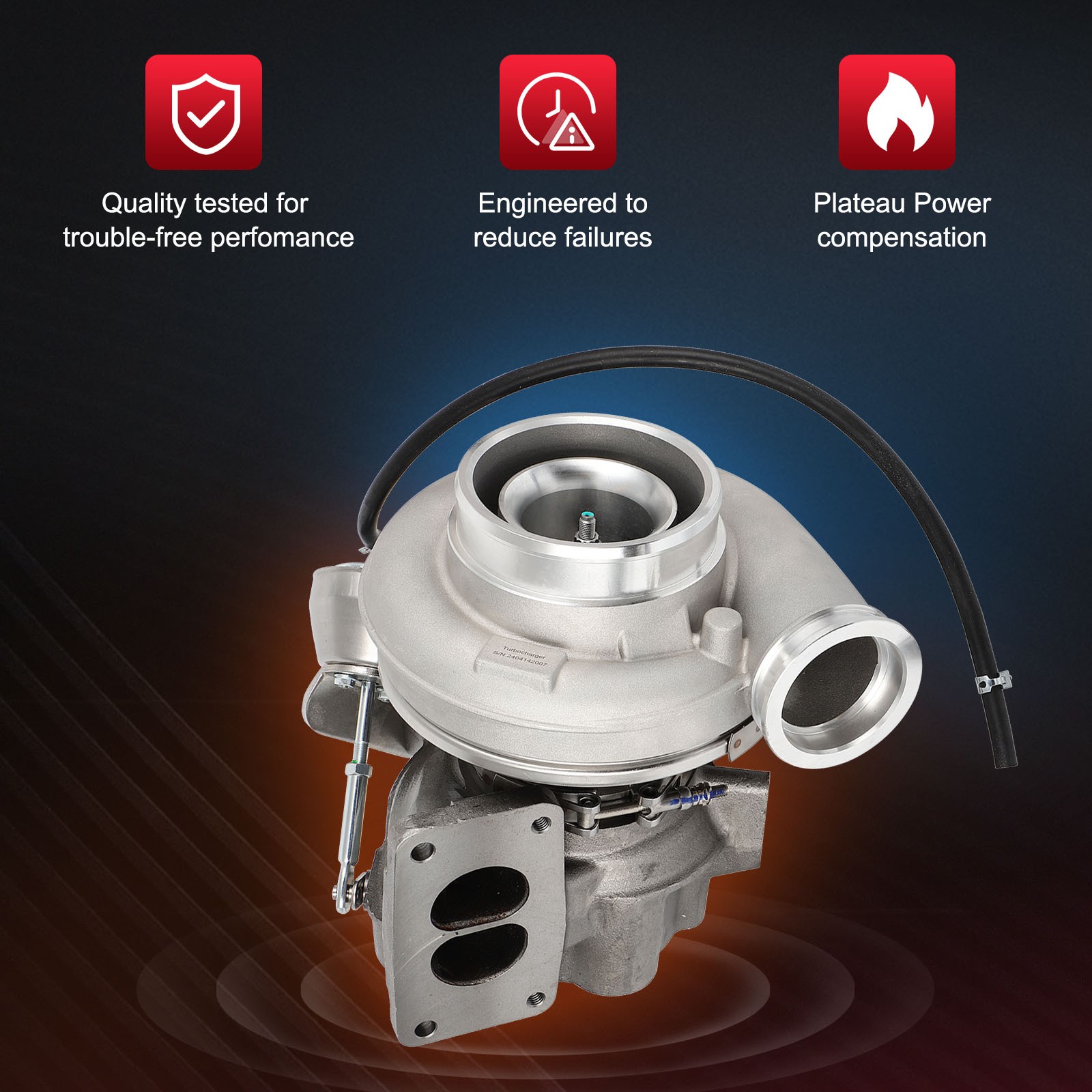 Turbo Turbocharger For Detroit Freightliner Cascadia 12.8L DD13  B3G A4710967899 thumbnail 4