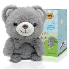 Talking Toys, Teddy Bear Stuffed Animal Repeats What You Say, Voice Interacti...