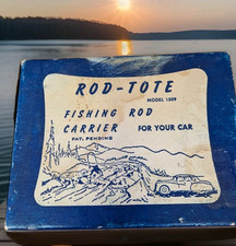 Antyczna wędka Wędka Wędka Nosidełko na słup do Twojego samochodu lata 1940. nr 1509 rzadki