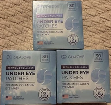 3 - Under Eye Patches For Puffy Eyes Collagen - 30 Pairs - Exp 1/13/2027